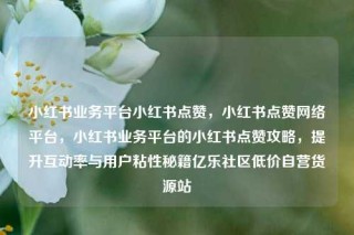 小红书业务平台小红书点赞，小红书点赞网络平台，小红书业务平台的小红书点赞攻略，提升互动率与用户粘性秘籍亿乐社区低价自营货源站