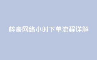 梓豪网络24小时下单流程详解,24小时自助下单商城app - 快手秒单 - ks自助下单服务平台秒到帐
