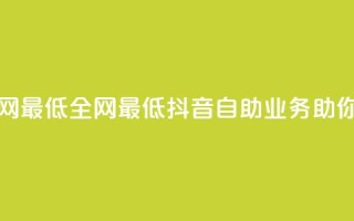 抖音自助业务全网最低 - 全网最低抖音自助业务助你轻松营销！