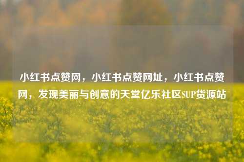 小红书点赞网	，小红书点赞网址，小红书点赞网，发现美丽与创意的天堂亿乐社区SUP货源站  第1张