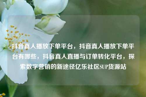 抖音真人播放下单平台，抖音真人播放下单平台有哪些	，抖音真人直播与订单转化平台，探索数字营销的新途径亿乐社区SUP货源站  第1张