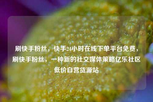 刷快手粉丝，快手24小时在线下单平台免费	，刷快手粉丝，一种新的社交媒体策略亿乐社区低价自营货源站  第1张
