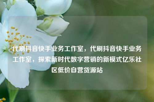 代刷抖音快手业务工作室，代刷抖音快手业务工作室，探索新时代数字营销的新模式亿乐社区低价自营货源站  第1张